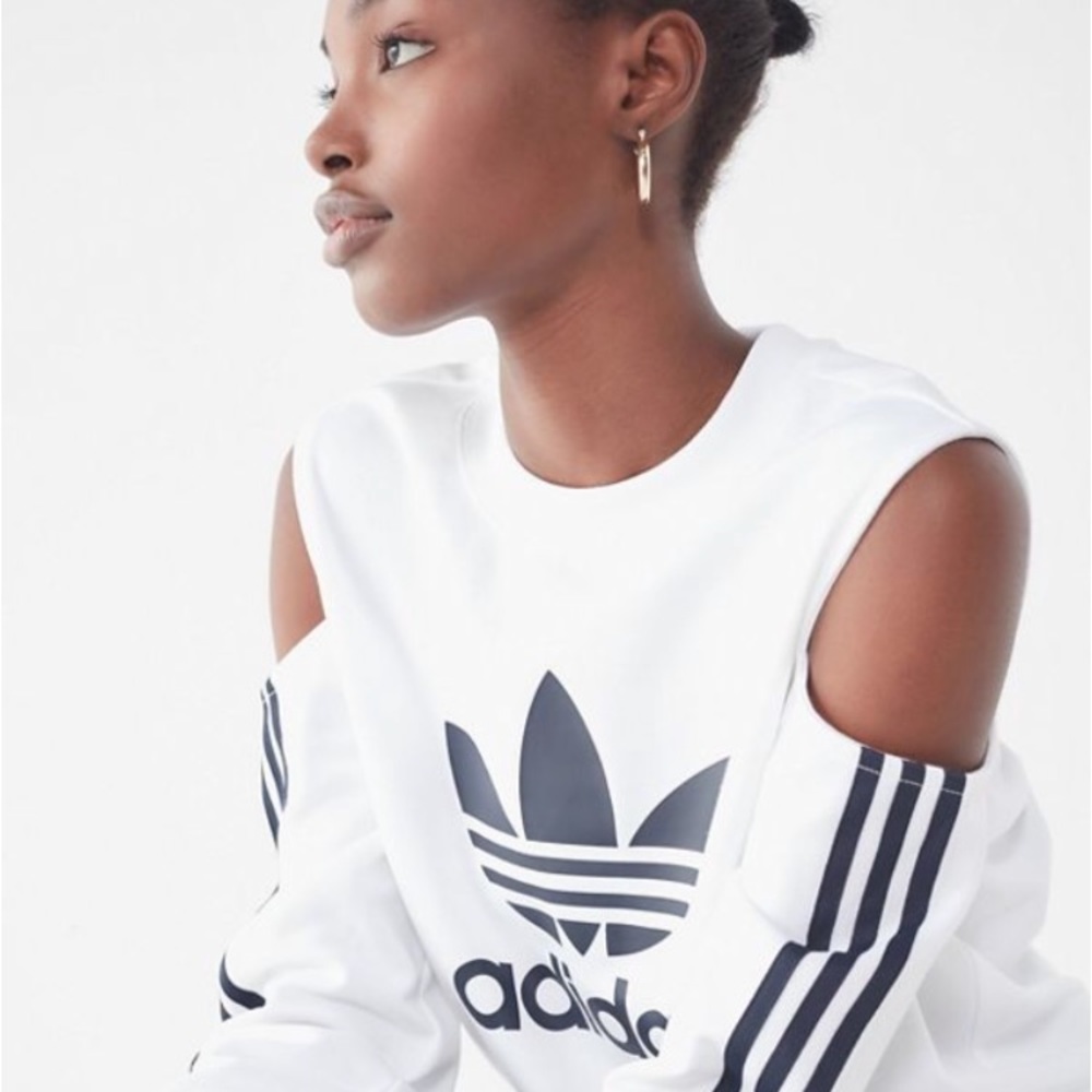 NWT adidas cold shoulder shirt, L